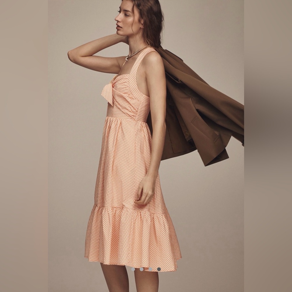 Maeve Halter Bow Front Midi dress - Picture 4 of 14